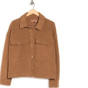 Faux teddy fur shacket